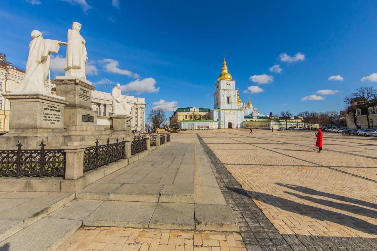 Роскошная Двухуровневая Квартира, Ул. Михайловская Kijów Zewnętrze zdjęcie